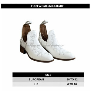 2024 nouveaux chaussons en cuir véritable personnalisés Cowgirl Western porter pour les femmes Western bottines Cowgirl bottes bout pointu chaussons - Product Image 2