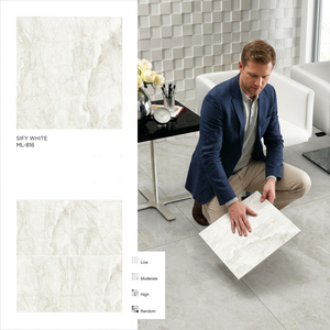 Carreaux de céramique en porcelaine vitrifiée brillante Alaska Europa 800x800mm 80x80cm 60x60cm, carreaux de sol modernes pour salle de bain extérieure - Product Image 4