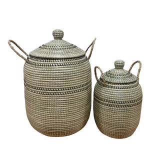 Panier de rangement tissé à la main, panier organisateur naturel pour la décoration de la maison, fournisseur en gros du Vietnam - Product Image 2