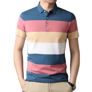 Polo a Rayas de Alta Calidad para Hombre – Impresión Personalizada, Soporte OEM, Marca Privada, Proveedor Mayorista - Product Image 1