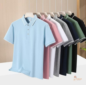 T-shirt sportif pour homme de haute qualité, tricoté, avec logo personnalisé imprimé sur le devant, couleur unie, sans motif, séchage rapide, manches courtes, polyester/coton - Product Image 2