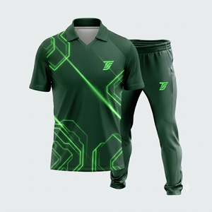 Uniforme de Cricket Personalizado con Nombre de Equipo, Impresión Digital, 100% Poliéster, Unisex, Cintura Elástica, Manga Corta, Cuello Camisero - Product Image 5