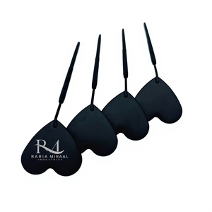 Espejo de Extensión de Pestañas con Mango de Agarre de Diamante en Color Negro Mate con Recubrimiento en Polvo de Alta Calidad, Logotipo Personalizado, Forma de Corazón - Product Image 4