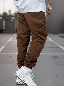 <b>Men's</b> Summer Outdoor <b>Overalls</b> Breathable Midweight Polyester/Cotton Utility Pants Multi Pocket Tactical Hiking Camping Elastic - Product Image 2