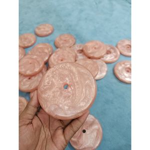 Luxury Round <b>Resin</b> <b>Craft</b> Base Marble Pattern Decorative Display Stand for Candles Crystals and Home Decor - Product Image 3