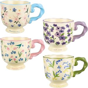 แก้วกาแฟเซรามิกเคลือบด้าน ดีไซน์มินิมอล สำหรับใช้ในบ้าน ขนาด 12 ออนซ์ - Product Image 4
