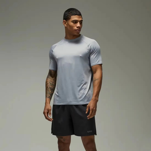 T-shirt de sport ajusté à manches courtes pour homme – Idéal pour la gym, l'entraînement, le fitness – Coupe athlétique, col ras du cou, décontracté - Product Image 1