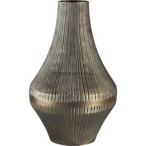 High In Demand Bronze Leaf Pattern Tabletop <b>Vase</b> Handmade Metal Decorative Flower <b>Vase</b> for Home Hotel Living Room Centerpiece - Product Image 2