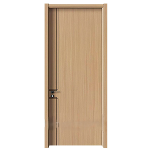 Vietnam WPC Door Waterproof Soundproof Hospital Bedroom Indoor Room PVC Wood Plastic Composite Interior With Door Frame Factory - Product Image 1