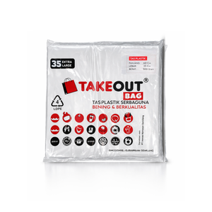 Bolsas de plástico LDPE al por mayor para llevar comida, de calidad alimentaria, transparentes, reutilizables, extra grandes 35x60cm, hechas en Indonesia - Product Image 2