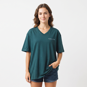 Wholesale <b>Women's</b> Breathable Cotton <b>V</b> <b>Neck</b> Oversized Tee Casual Cropped Loose Fit Streetwear Fashion <b>T</b> <b>Shirt</b> - Product Image 3