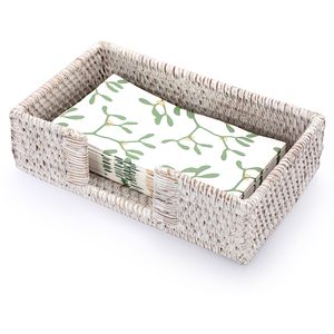 Porte-serviettes en rotin de haute qualité, organiseur de serviettes, centre de table pour décorations de mariage - Product Image 3