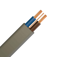 Cable Eléctrico Plano de Dos Hilos y Tierra 1.5/2.5/4mm² Estándar BS, Aislamiento de PVC, Bajo Humo, Cero Halógenos, Seguro para Cableado Interior