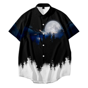 <b>Men</b> Breathable Eco-Friendly Quick Dry <b>Shirt</b> Short Sleeve Hawaii Sublimation Print <b>Beach</b> Casual Button Summer Colorful High <b>Shirt</b> - Product Image 5