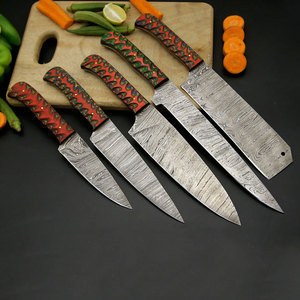 Elegant Damascus Steel Kitchen Knife Set Modern Premium Design Professional Cooking Knives Durable Construction Kitchen <b>Tool</b> Set - Product Image 1