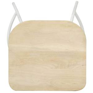 Ensemble de 2 tabourets de bar en bois blanchi blanc - Product Image 6