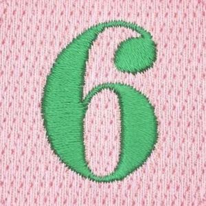 Pretty Girl Number 6 <b>Patch</b> Pink & Green Embroidered Round Applique Iron On Sew On Badge for <b>Jackets</b> Bags Hats DIY Garment - Product Image 6