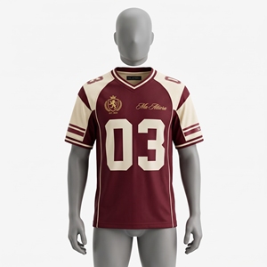 Jersey de Fútbol Americano Color Borgoña Crema para Hombre, Personalizado 03, Ropa Deportiva, Uniforme de Equipo, Ropa de Alto Rendimiento, Venta al Por Mayor - Product Image 4