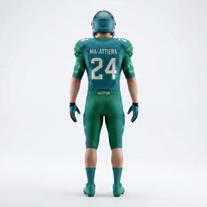 Custom Green American Football Uniform <b>Padded</b> Jersey <b>Pants</b> Set Team Sports Apparel - Product Image 2
