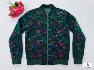 Designer Foil Printed Velvet Fabric Luxury Fashion Dresses Apparel Garments Home Decor Custom OEMODM Textile - Product Image 5