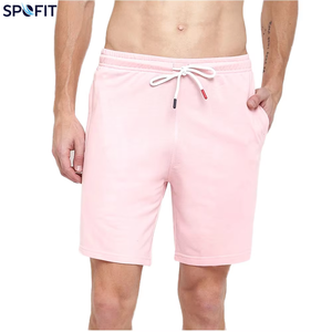 Pantalones Cortos Deportivos de Malla 100% Algodón de Secado Rápido para Hombre, con Cordón, Tejido de Punto, Color Sólido, para Correr, Entrenamiento, Gimnasio, Casual - Product Image 1