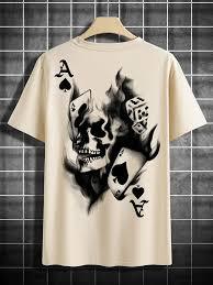 เสื้อยืดโอเวอร์ไซส์ผ้าคอตตอน 100% หนัก 300GSM ทรงบ็อกซี่ สตรีทแวร์ผู้ชาย คอเสื้อประดับเพชร - Product Image 2