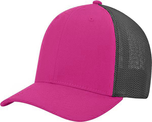 Casquette Trucker Snapback - Gris Acier/Orange Néon, 6 Panneaux Structurés, Maille Imprimée, Décontractée, 100% Laine - Product Image 2