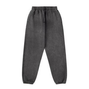 Tissu 100% coton personnalisé en gros pour pantalons de jogging en molleton avec impression en relief pour hommes, prix de gros abordable - Product Image 3