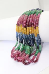 AAA Quality <b>Ruby</b> Emerald Sapphire Faceted Rondelle Beads 5mm 16 Inches 0.40mm Hole Size for Jewelry Making - Product Image 2