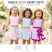Ensemble décontracté 2 pièces pour filles : Crop top sans manches et jupe à nœud en nylon à motif floral – Vêtements d'été pour enfants – Vente en gros