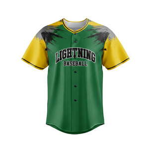 Maillot de baseball à col rond le plus vendu, personnalisable avec nom et numéro brodés pour adultes et garçons, tenue de softball, grandes tailles, 100 % coton - Product Image 4