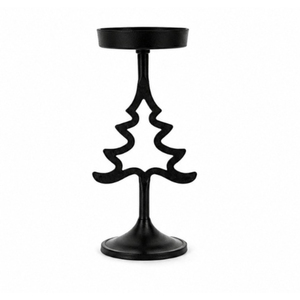 Candelabro de hierro para árbol de Navidad, negro mate, soporte para velas, centro de mesa metálico para el hogar, hotel, eventos, fiestas - Product Image 1