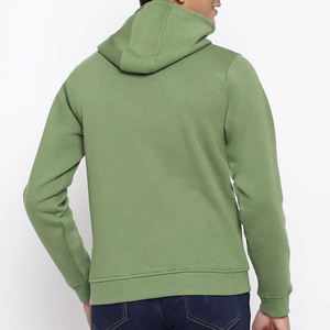 Sudadera con Capucha Verde para Hombre, Corte Regular, Felpa de Algodón, Informal, con Bolsillo, para Otoño - Product Image 5