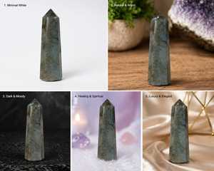 Tour de cristal de labradorite polie pour la concentration, la créativité, la protection et le bien-être émotionnel - Product Image 3