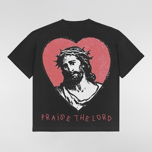 T-shirt pour homme à col rond 100 % coton, coupe ample, imprimé en relief, entièrement personnalisé, dernière tendance, design 2026 - Product Image 4
