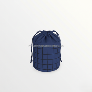 Organizador de artículos diversos de lino y algodón, papelería de escritorio plegable, caja de maquillaje, cestas de almacenamiento con asas plegables - Product Image 2