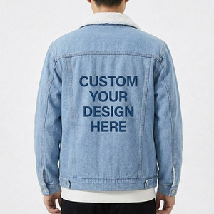 Chaqueta vaquera vintage para hombre con forro de sherpa, OEM personalizada, al por mayor, estilo streetwear, tipo camionero, fabricante. - Product Image 3