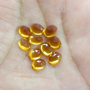 4mm 6mm Natural Citrine Rose Cut Oval Cabochon Piedra preciosa suelta Calidad AAA Citrine Piedra preciosa genuina del fabricante al por mayor - Product Image 2