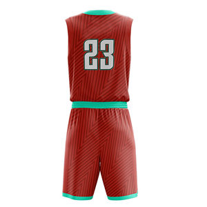 Uniforme de Baloncesto Elegante de Primera Calidad, Hecho a Medida, Transpirable, 100% Poliéster, Uniforme de Baloncesto Liso - Product Image 5