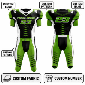 Camiseta de Fútbol Americano Personalizada para Hombre, Sublimada, Transpirable, de Poliéster, Cuello en V, Manga Corta, Número de Equipo 23 - Product Image 4