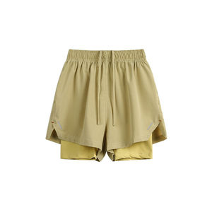 OEM Men's Solid Polyester Running Shorts Double <b>Layer</b> Breathable Eco-Friendly Drawstring Closure <b>Mid</b> Waist Quick Drying High - Product Image 2