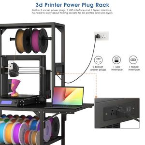 Supporto per Stampante 3D con Porta Filamenti, Base da Tavolo Robusta per Bobine a T con Ruote, Accessori per Stampanti 3D - Product Image 5