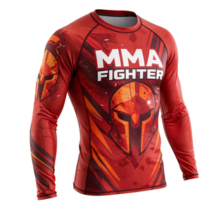 Camiseta de compresión de manga larga para hombre, Rash Guard de MMA, con estampado por sublimación, de secado rápido, para deporte. - Product Image 2