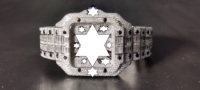 Montre automatique carrée pour homme, style Hip Hop de luxe, entièrement sertie de moissanite, avec chiffres romains, en argent Bauggette