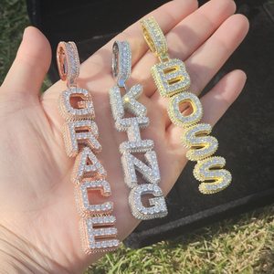 จี้ห้อยคอแบบกำหนดเอง เงินแท้ 925 ประดับเพชรหลากสี จี้ชื่อแนวตั้ง สไตล์ฮิปฮอป จี้ตัวอักษรประดับมอสซาไนต์ สร้อยคอจี้ตัวอักษรย่อ - Product Image 4