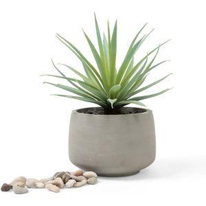 Plante artificielle succulente de style ferme de 7 pouces, pot de verdure artificielle pour intérieur, fausse plante succulente, plante d'intérieur artificielle de style ferme - Product Image 1