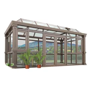 Moderne Glazen Huizen Zonneschijn Serre Kamer Vrijstaand Solar Groen Huis