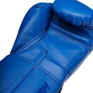 Gants de boxe d'entraînement légers en cuir bleu avec fermeture à lacets, respirants pour adultes - Product Image 5