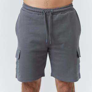 Ensemble T-shirt et short en coton éponge personnalisé avec logo imprimé, fabriqué en usine, vêtements d'été pour hommes, couleur unie, style hip-hop - Product Image 5