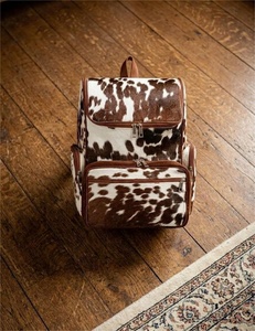 Summer And Winter Seasons Leather Hair On <b>Backpack</b> Bag Affordable Price Trending Style <b>Waterproof</b> Portable Hair On <b>Backpack</b> Bags - Product Image 5